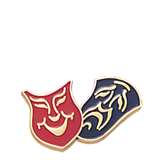 Drama Masks Lapel Pin