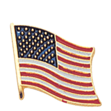 Small American Flag Color Lapel Pin