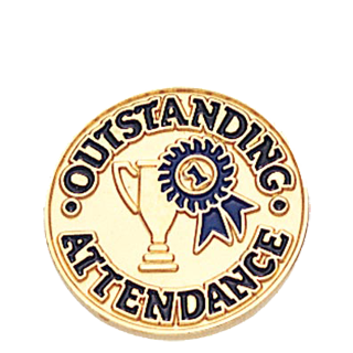 Outstanding Attendance Lapel Pin