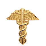 Medical Caduceus Gold Lapel Pin