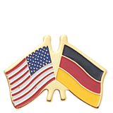 American German Flags Lapel Pin