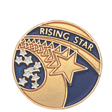 Rising Star Blue Lapel Pin