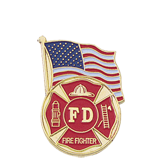 Firefighter Flag Lapel Pin