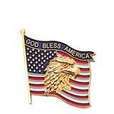 God Bless America Flag Lapel Pin