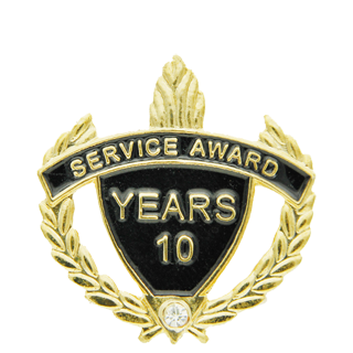 10 Years Service Award Lapel Pin
