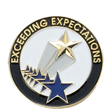 Exceeding Expectations Lapel Pin