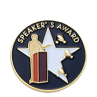 Speakers Award Speech Lapel Pin