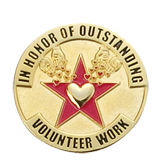 Outstanding Volunteer Work Lapel Pin