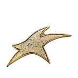 Modern Gold Sparkle Star Lapel Pin