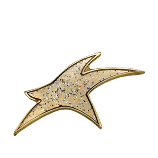 Modern Gold Sparkle Star Lapel Pin