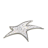 Modern Silver Sparkle Star Lapel Pin