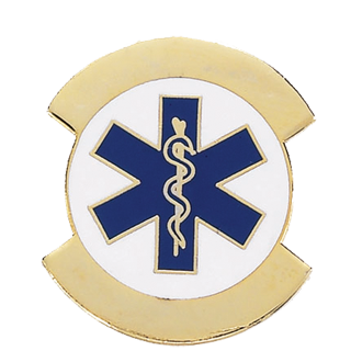 Blue Paramedic Cross Lapel Pin