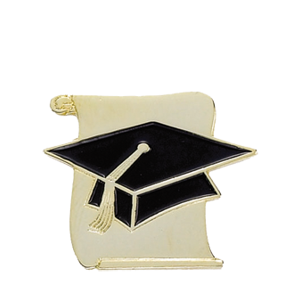 School Graduation Cap Lapel Pin