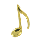 Treble Clef Music Gold Lapel Pin