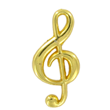 Music Note Gold Lapel Pin