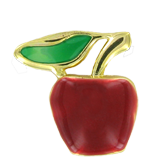 Colorful School Apple Lapel Pin