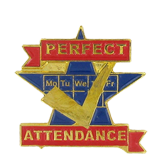 Perfect School Attendance Lapel Pin
