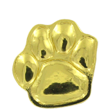 Bright Gold 3D Paw Print Lapel Pin