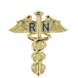 Nursing RN Caduceus Lapel Pin