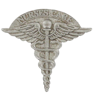 Nurses Care Caduceus Lapel Pin