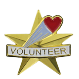 Volunteer Shooting Heart Lapel Pin