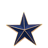 Blue Color Star Lapel Pin