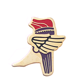 Winged Foot Torch Lapel Pin