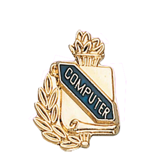 Academic Computer Lapel Pin