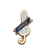 Academic Music Note Dance Lapel Pin