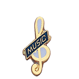 Academic Music Note Music Lapel Pin