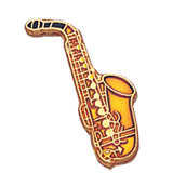 Saxophone Music Lapel Pin