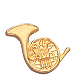 French Horn Music Lapel Pin