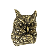 Golden Brass Owl Mascot Pin