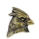 Golden Brass Cardinal Mascot Pin