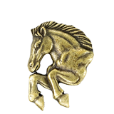 Golden Brass Mustang Horse Mascot Pin