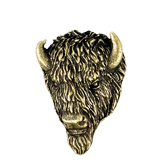 Golden Brass Buffalo Mascot Pin