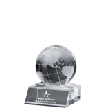 Crystal Desktop Globe Award