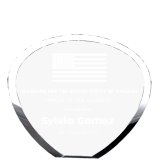 Crystal Oval Shell Award