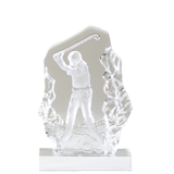Golf Swing Crystal Trophy - 7.25