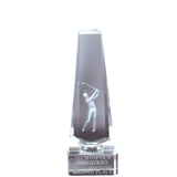 Male Golf 3D Crystal Trophy - 7