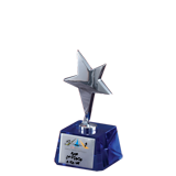 Blue Star Crystal Trophy - 6