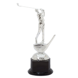 Male Golf Swing Silver Trophy - 10.5
