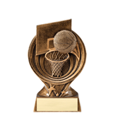Golden Swirl Basketball Court Trophy - 6