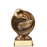 Golden Swirl Soccer Kick Trophy - 6