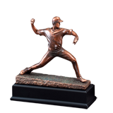 Bronze Baseball Pitcher Trophy - 8.5