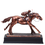 Bronze Horse Racing Trophy - 10.5