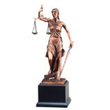 Bronze Lady Justice Trophy - 13.5