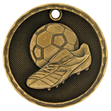 3D Soccer Medal - 2