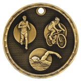 3D Trianthlon Medal - 2