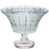 Royal Wide Mouth Ornate Glass Vase - 9